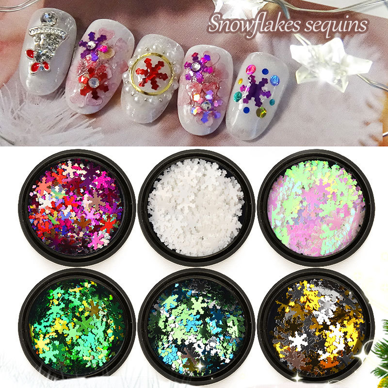 Nail Jewelry Laser Magic White Ultra-thin Christmas Snowflakes Sequin 