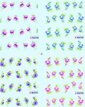 Flower Design Water Nail Sticker