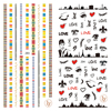 LY203-204 Thin 3D Pattern And Love Nail Sticker