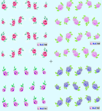 Flower Design Water Nail Sticker