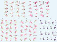 Flower Nail Water Sticker(small)