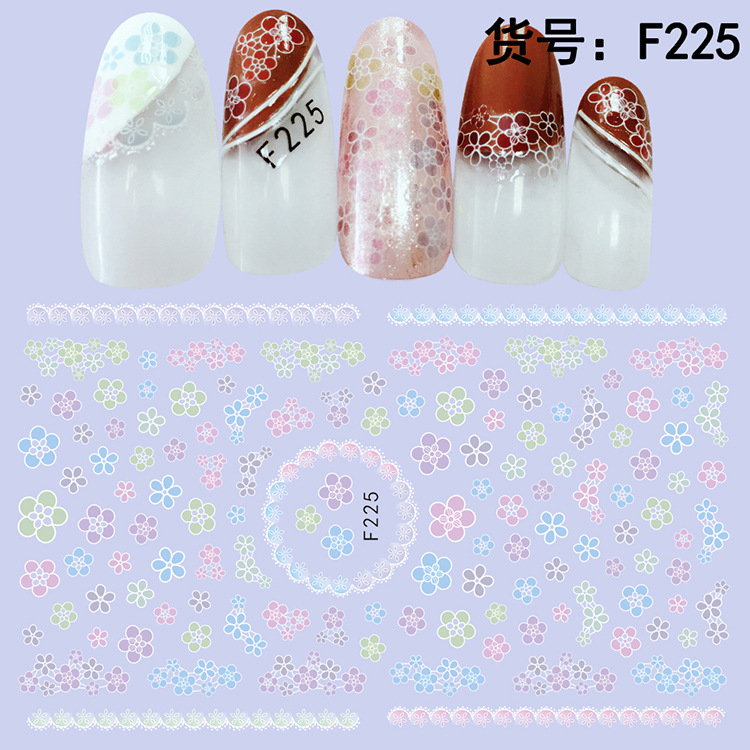 F225 DIY Design 3D Self Adhesive Flower Nail Art Sticker