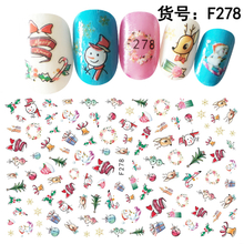 F278 DIY Design 3D Self Adhesive Christmas Nail Art Sticker