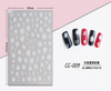 CC-009 3D White Transparent Rose Nail Sticker