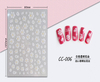 CC-006 3D White Transparent Flower Nail Sticker