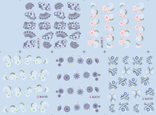 Flower Water Nail Sticker