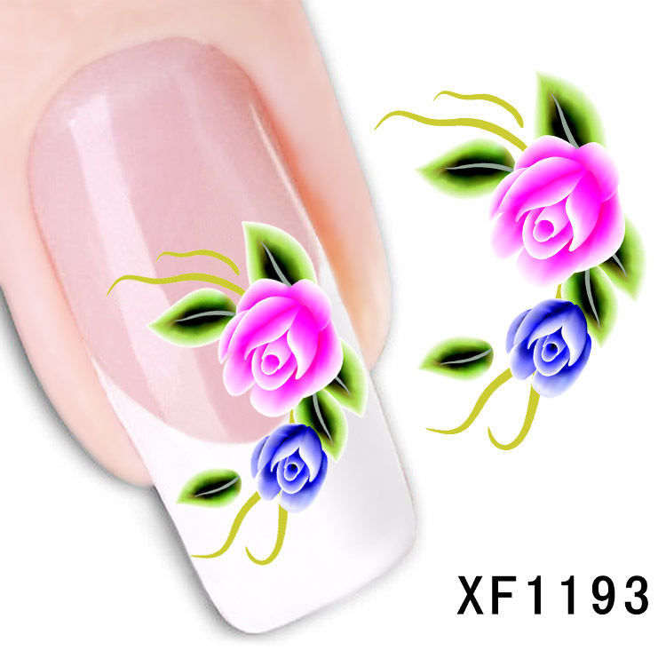 XF1193-1198 Flower Water Nail Sticker