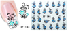 XF1139-1144 Flower Water Nail Sticker