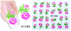 XF1061-1066 Flower Water Nail Sticker
