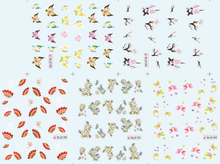 Flower Water Nail Sticker