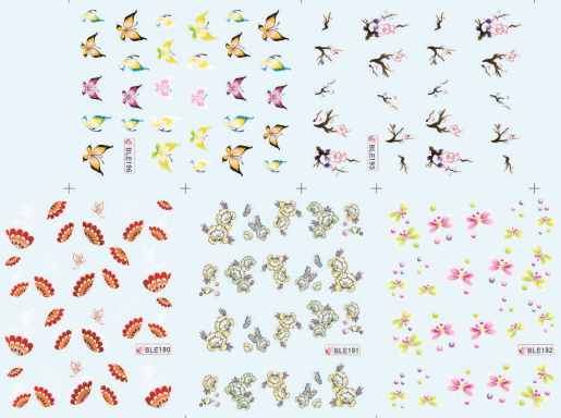 Flower Water Nail Sticker