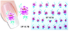 XF1073-1078 Flower Water Nail Sticker