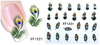 XF1217-1222 Butterfly And Feather Water Nail Sticker