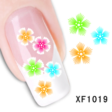 XF1019-1024 Flower Water Nail Sticker