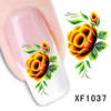 XF1037-1042 Flower Water Nail Sticker