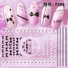 F384 DIY Design 3D Self Adhesive Bow-knot Nail Art Sticker
