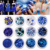 Royal Blue Nail Sequin Decoration Set