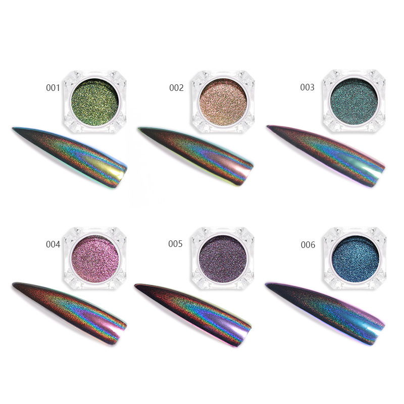 Laser Peacock Powder Rainbow Colorful Nail Glitter Powder