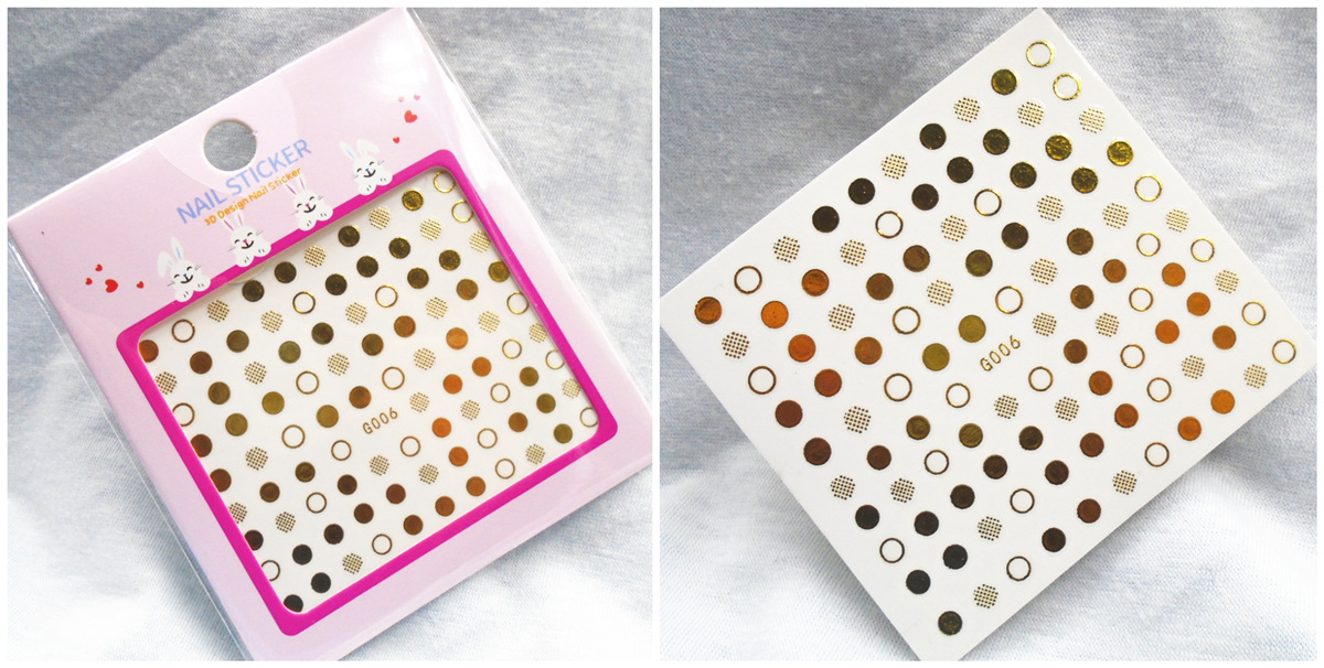 G001-006 3D Gold Nail Art Sticker