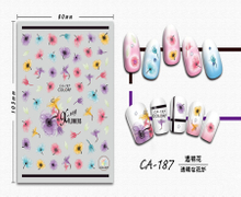 CA-187 3D Transparent Flower Nail Sticker