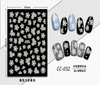 CC-032 3D White Transparent Flower Nail Sticker