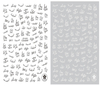 CB-004 3D Words Nail Sticker