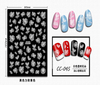 CC-045 3D White Transparent Flower Nail Sticker
