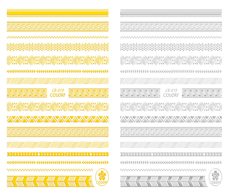 CB-019 3D Pattern Nail Art Sticker