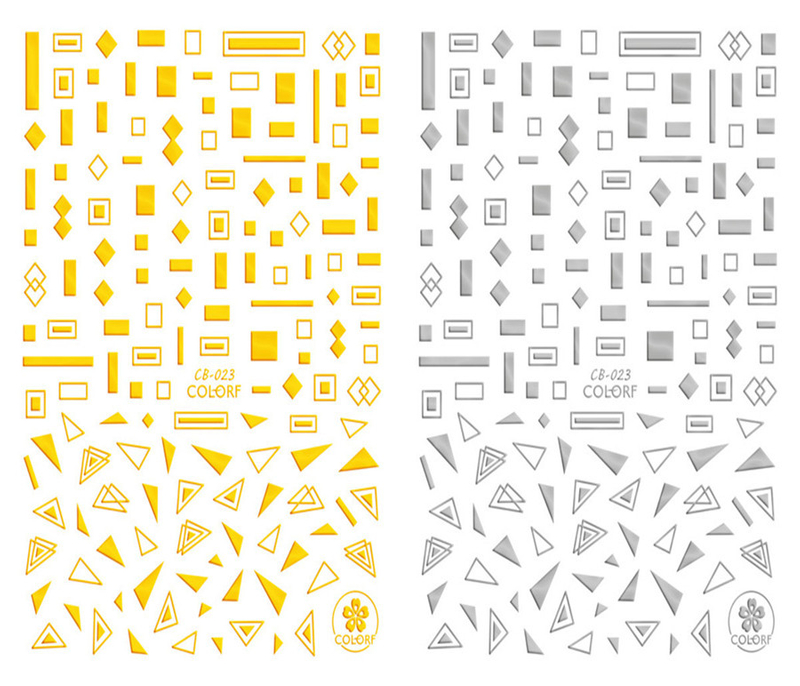 CB-023 3D Different Graphics Nail Art Sticker