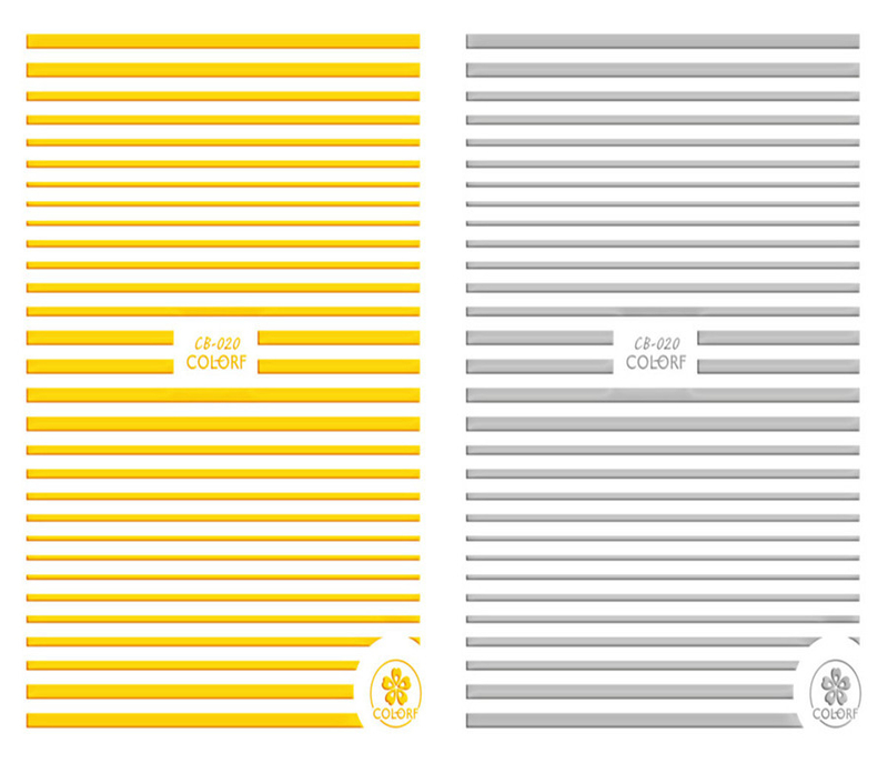 CB-020 3D Horizontal Stripes Nail Art Sticker