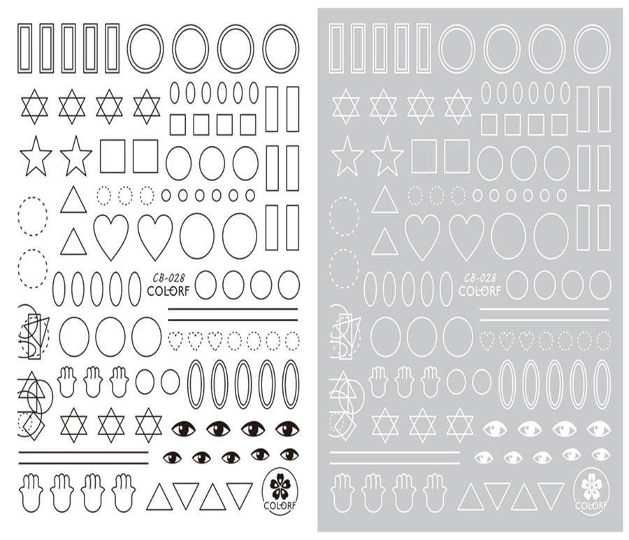 CB-028 3D Different Pattern Nail Art Sticker
