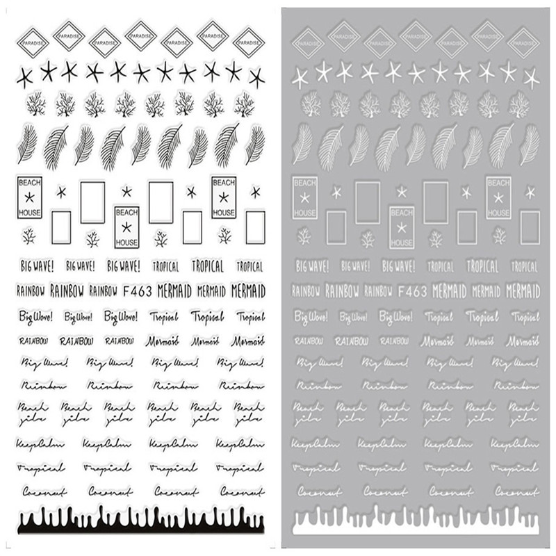 F463 DIY Design 3D Self Adhesive Words Nail Art Sticker