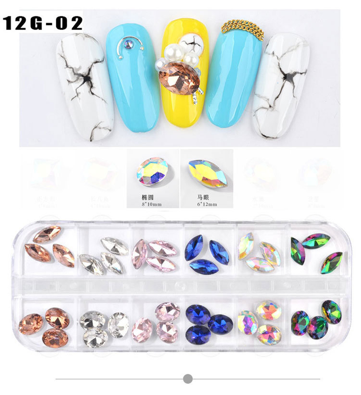 Mixed Colors Nail Rhinestone 