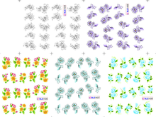 Flower Water Nail Sticker
