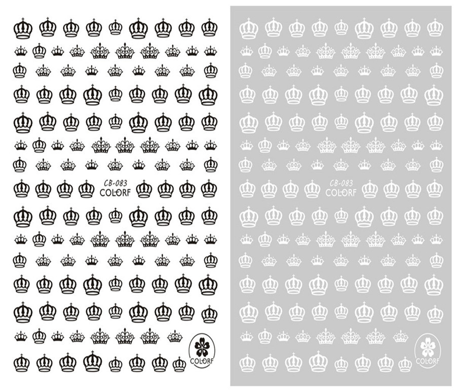 CB-083 3D Crown Nail Art Sticker