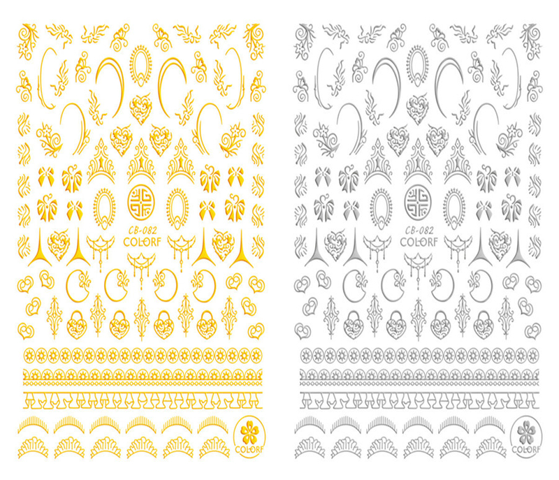 CB-082 3D Fashionable Pattern Nail Art Sticker
