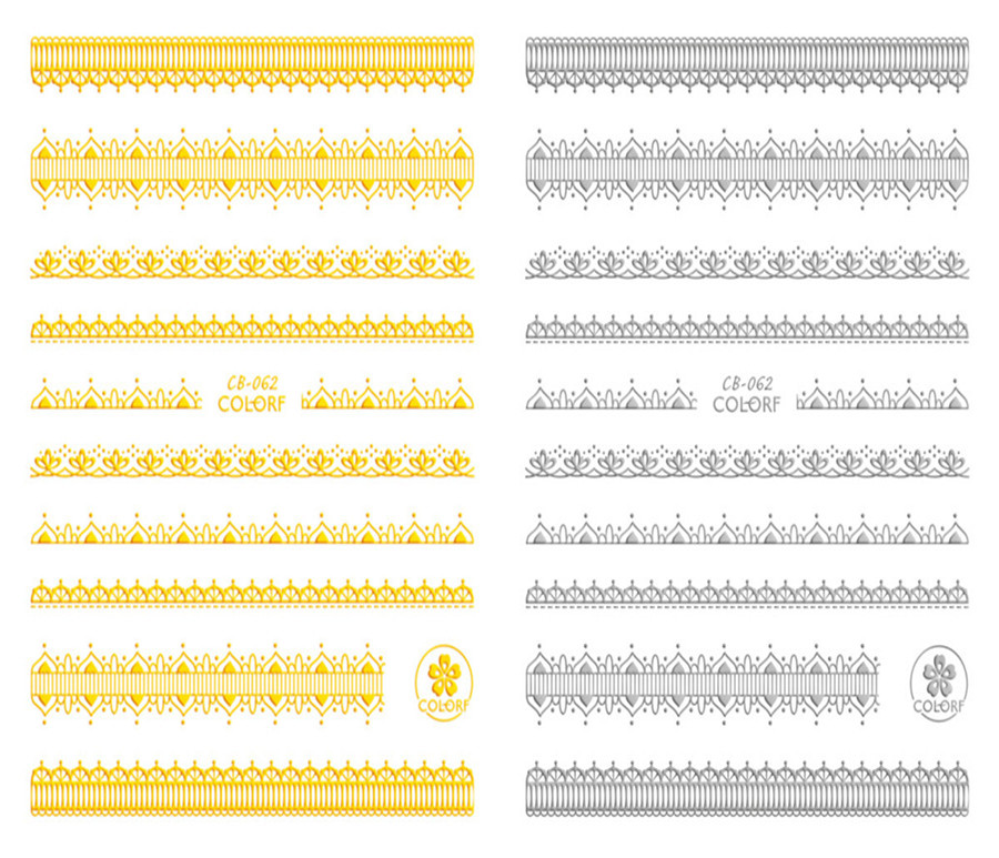 CB-062 3D Strip Lace Self Adhesive Nail Art Sticker