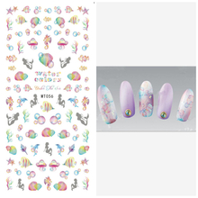 MT056 3D Mermaid Pearl Nail Art Sticker
