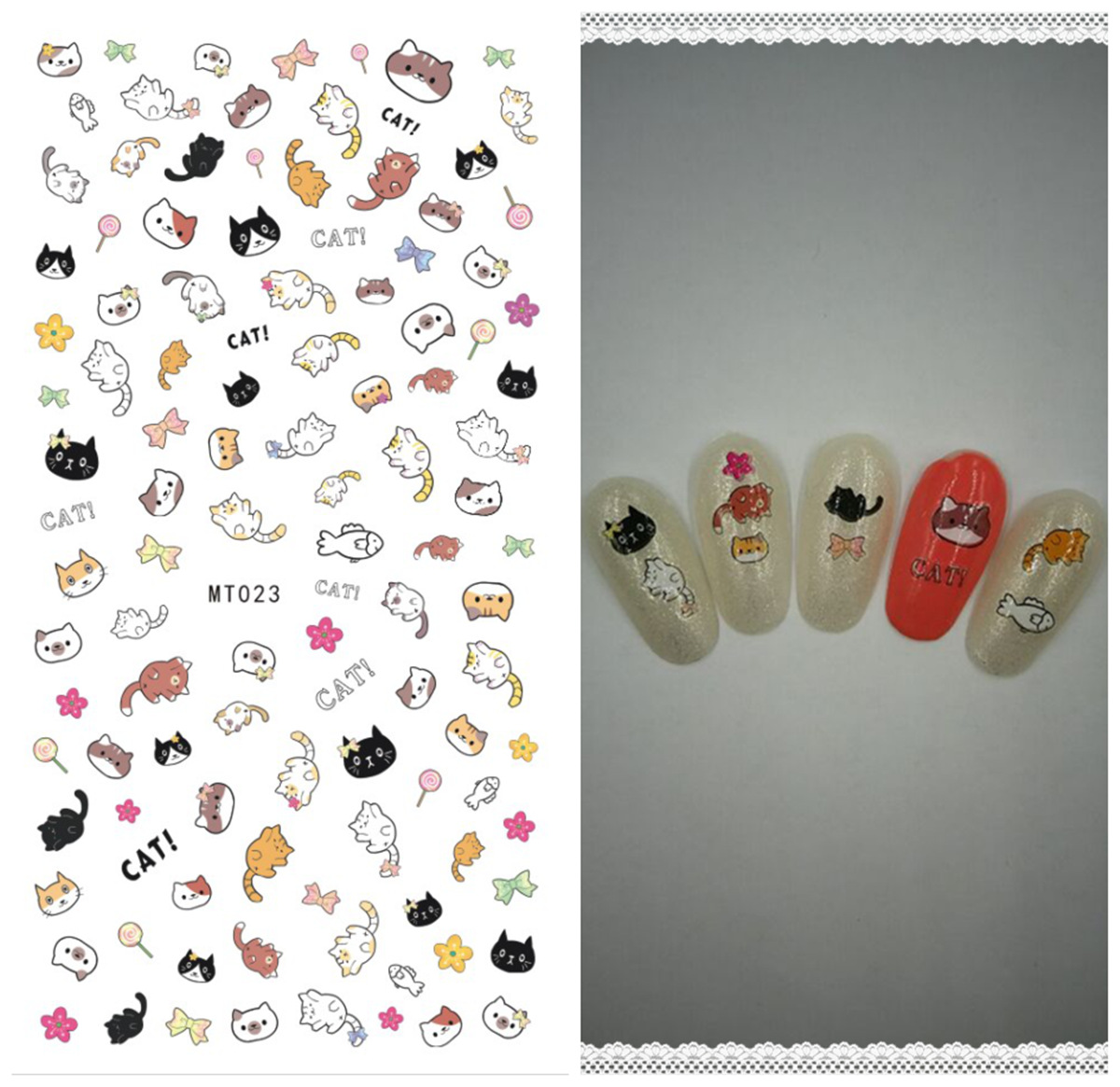 MT013-026 3D Teddy And Animal Series Nail Art Sticker