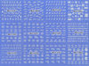 HBJY157-168 3D White Letters Nail Art Sticker 