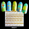 XF6277 3D Gold Metal Nail Art Sticker 