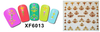 XF6013-6018 3D Gold Metal Nail Art Sticker 