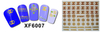 XF6007-6012 3D Gold Metal Nail Art Sticker 