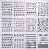 HBJY037-048 3D Black Nail Art Sticker 