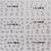 TJ013-024 3D Pink Sliver Flower Nail Art Sticker 
