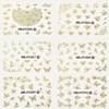 HBJY085-096 3D Gold Butterfly Nail Art Sticker 