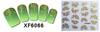 XF6061-6066 3D Gold Metal Nail Art Sticker 