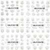 HBJY073-084 3D Silver Cartoon Nail Art Sticker 