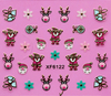 XF6118-6122 3D Gold Metal Nail Art Sticker 