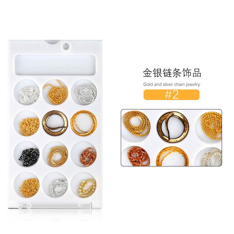 Vintage Fringed Steel Ball Chain Nail Decoration